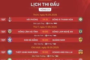 Lịch thi đấu vòng 23 V-League 2024-2025