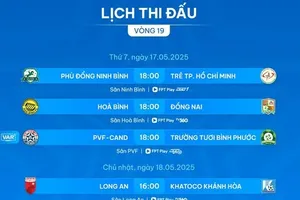Lịch thi đấu vòng 19 giải hạng Nhất 2024-2025