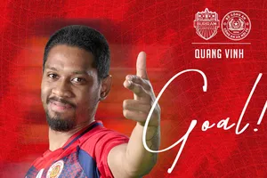 Quang Vinh lần đầu góp mặt ở đội tuyển Việt Nam. Ảnh: CAHNFC