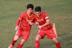 Nhiều kỳ vọng cho màn tái hợp giữa Tiến Linh và Công Phượng ở đợt tập trung lần này của ĐT Việt Nam. Ảnh: VFF