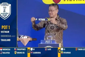 Đương kim vô địch Việt Nam cùng Thái Lan, chủ nhà Indonesia là hạt giống của 3 bảng đấu.