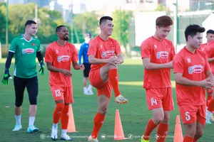 Đội tuyển Việt Nam tích cực chuẩn bị cho trận đấu.