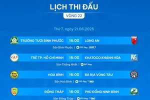Lịch thi đấu vòng 22 giải hạng Nhất 2024-2025