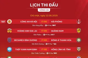 Lịch thi đấu vòng 26 V-League: Chia tay Bình Định?
