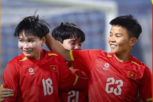 Các cô gái Việt Nam thể hiện phong độ ấn tượng tại vòng loại Asian Cup 2026.