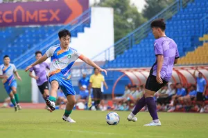 Becamex Bình Dương bất phân thắng bại cùng Đồng Nai trong trận giao hữu mới đây. Ảnh: ĐNFC