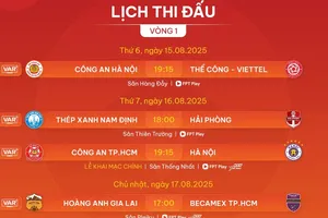 Lịch thi đấu vòng 1 V-Legue 2025-2026