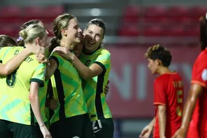 Niềm vui của Futphy sau khi ghi bàn cho đội nhà, Ảnh: ĐỨC CƯỜNG