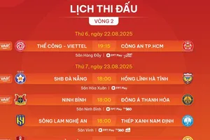 Lịch thi đấu vòng 2 V-League 2025-2026