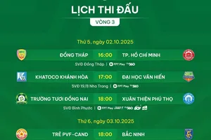 Lịch thi đấu vòng 3 giải hạng Nhất 2025-2026