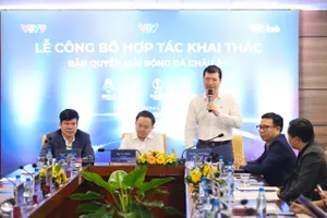 Ông Vũ Quang Huy, Phó Tổng giám đốc VTVcab phát biểu tại lễ công bố thỏa thuận hợp tác.