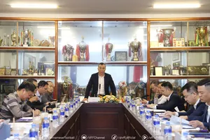 Chủ tịch LĐBĐVN Trần Quốc Tuấn phát biểu khai mạc hội nghị BCH LĐBĐVN lần thứ 10 