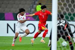 Đình Bắc tiếp tục tỏa sáng trong trận thắng 3-2 của U23 Việt Nam trước U23 UAE. Ảnh: AFC