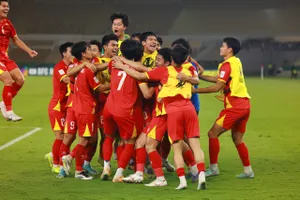U23 Việt Nam đến gần với kỳ tích vào chung kết mà các đàn anh từng giành được tại Thường Châu năm 2018. Ảnh: TED TRẦN.