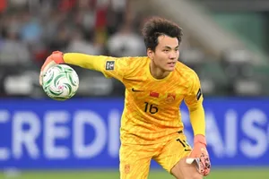 Thủ môn Li Hao để lọt lưới 4 bàn trong trận chung kết. Ảnh: AFC