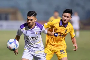 Hà Nội FC chiếm ưu thế trong đối đầu trước SLNA trong 5 trận đấu gần đây. Ảnh: VPF