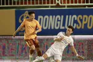 HA.GL giành chiến thắng quý giá trước Đà Nẵng ở vòng 12. Ảnh: MINH TRẦN