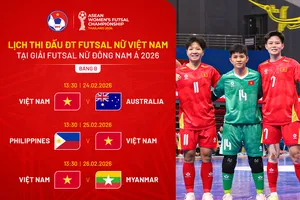 Lịch thi đấu giải futsal nữ Đông Nam Á 2026