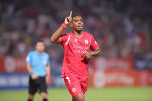 Alan Sebastiao đang dẫn đầu danh sách Vua phá lưới với 11 bàn. Ảnh: CAHN FC