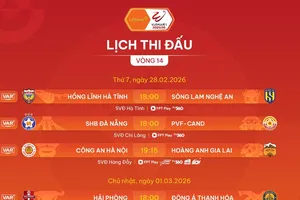 Lịch thi đấu vòng 14 V-League 2025-2026