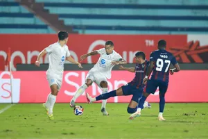 Johor Darul Tazim trong chuyến làm khách trên sân Thiên Trường ở cuối vòng loại bảng Cúp C1 Đông Nam Á-2026. Ảnh: QUANG DƯƠNG