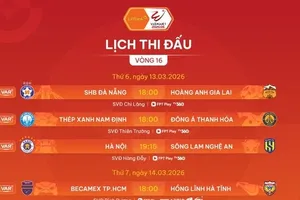 Lịch thi đấu vòng 16 V-League 2025-2026