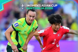 CHDCND Triều Tiên để thua ở trận Tứ kết từ những sai lầm ở hàng phòng ngự. Ảnh: AFC.