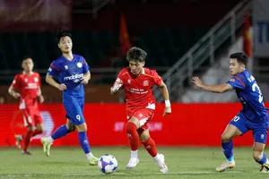 Chân sút Ngô Đăng Khoa liên tiếp ghi bàn cho CLB Công an TPHCM hai trận gần đây.