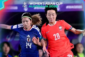 Nhật Bản quá mạnh so với các cầu thủ Hàn Quốc ở trận bán kết 2. Ảnh: AFC