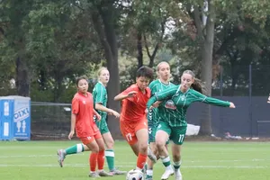 Đội U17 nữ Việt Nam trong chuyến tập huấn tại Đức hồi cuối năm ngoái.