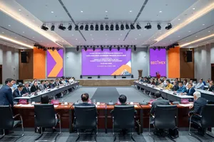 Toàn cảnh buổi làm việc giữa đoàn công tác cấp cao Cộng hoà Dân chủ Nhân dân Lào và Tập đoàn Becamex.