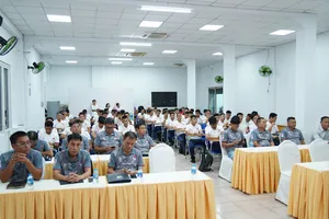 Toàn cảnh buổi khai mạc lớp tập huấn đợt 2 vào ngày 30-3.