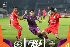 PVF và Becamex TPHCM bất phân thắng bại ở vòng 17. Ảnh: BHCMC