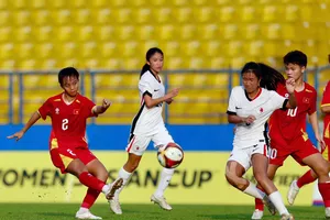 U17 nữ Việt Nam trong trận thắng quyết định trước U17 Hong Kong (TQ) để giành vé vào VCK châu Á 2026. Ảnh: ĐOÀN NHẬT