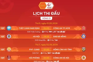 Lịch thi đấu vòng 21 LPBank V-League 2025-2026