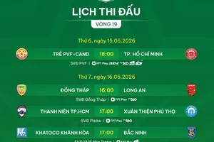 Lịch thi đấu vòng 19 giải hạng Nhất 2025-2026