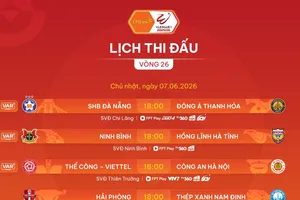 Lịch thi đấu vòng 26 LPBank V-League 2025-2026