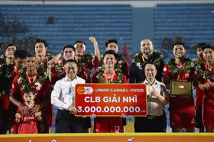 Thể Công Viettel kịp giành ngôi Á quân ở vòng đấu cuối. Ảnh: MINH HOÀNG