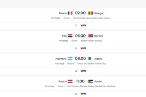 Lịch thi đấu ngày 17-6 World Cup 2026