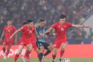 Đội tuyển Việt Nam loại Singapore ở bán kết ASEAN Cup 2024. Ảnh: VFF