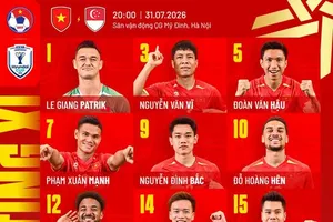 HLV Kim Sang-sik tung "hỏa lực" mạnh nhất tiếp đón Singapore