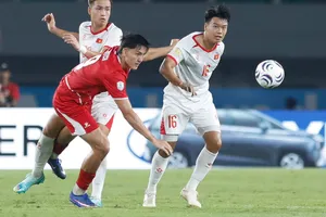Thành Chung đang là thủ lĩnh ở hàng phòng ngự đội tuyển Việt Nam tại ASEAN Cup 2026. Ảnh: ANH KHOA