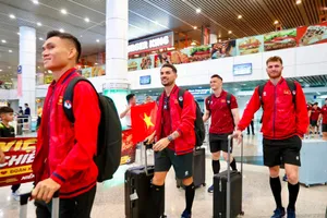 Hoàng Hên, Tài Lộc, Lê Giang háo hức trước cuộc so tài cùng đội tuyển Malaysia.