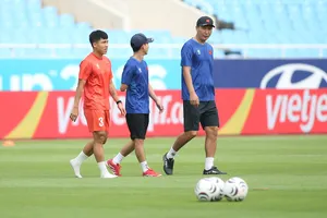Văn Vĩ tập riêng vào chiều 18-8. Ảnh: HẢI HOÀNG