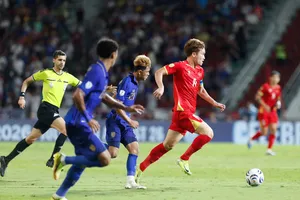 Chưa đạt thể trạng tốt nhất, Hoàng Đức để ngỏ khả năng tham dự FIFA ASEAN Cup 2026. Ảnh: ANH KHOA