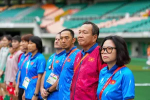 Ban huấn luyện đội tuyển nữ Việt Nam tại ASIAD 2026. Ảnh: VFF