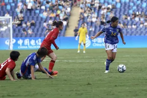 Cuộc so tài giữa đội tuyển Việt Nam và Nhật Bản tại ASIAD 2023, trận đấu mà Nhật Bản thắng với tỷ số 7-0. Ảnh: ĐỨC THIỆN