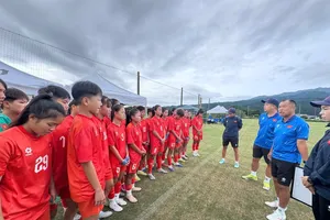 Đội tuyển U17 nữ Việt Nam khép lại hai tuần tập huấn tại Nhật Bản. Ảnh: VFF