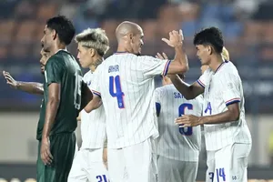 Thái Lan khởi đầu bằng chiến thắng ấn tượng 4-0 trước Pakistan. Ảnh: Thairath