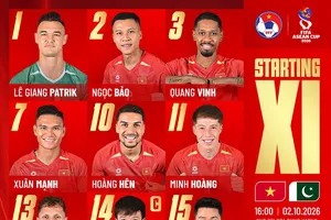 11 niềm hy vọng ở đội hình xuất phát đội tuyển Việt Nam trong trận gặp Pakistan.
